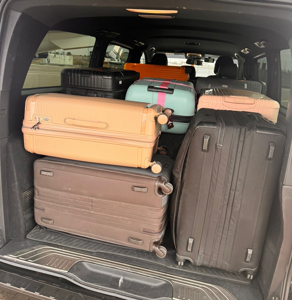 Luggage in Mercedes V-class