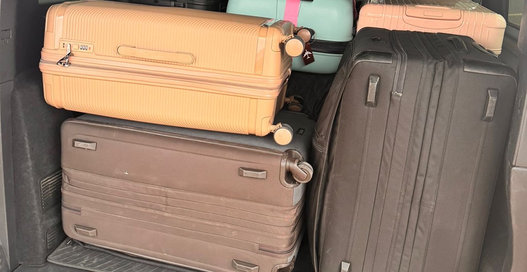 Luggage in Mercedes V-class