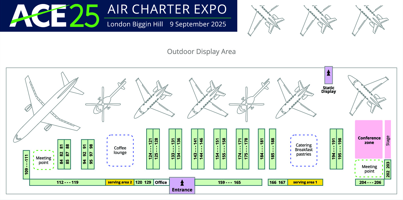 Air Charter Expo Exhibition Map