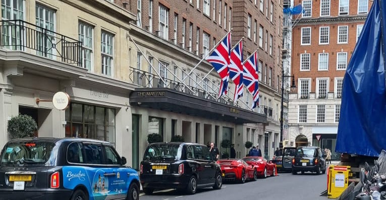 Airport transfer to the Mayfair hotel